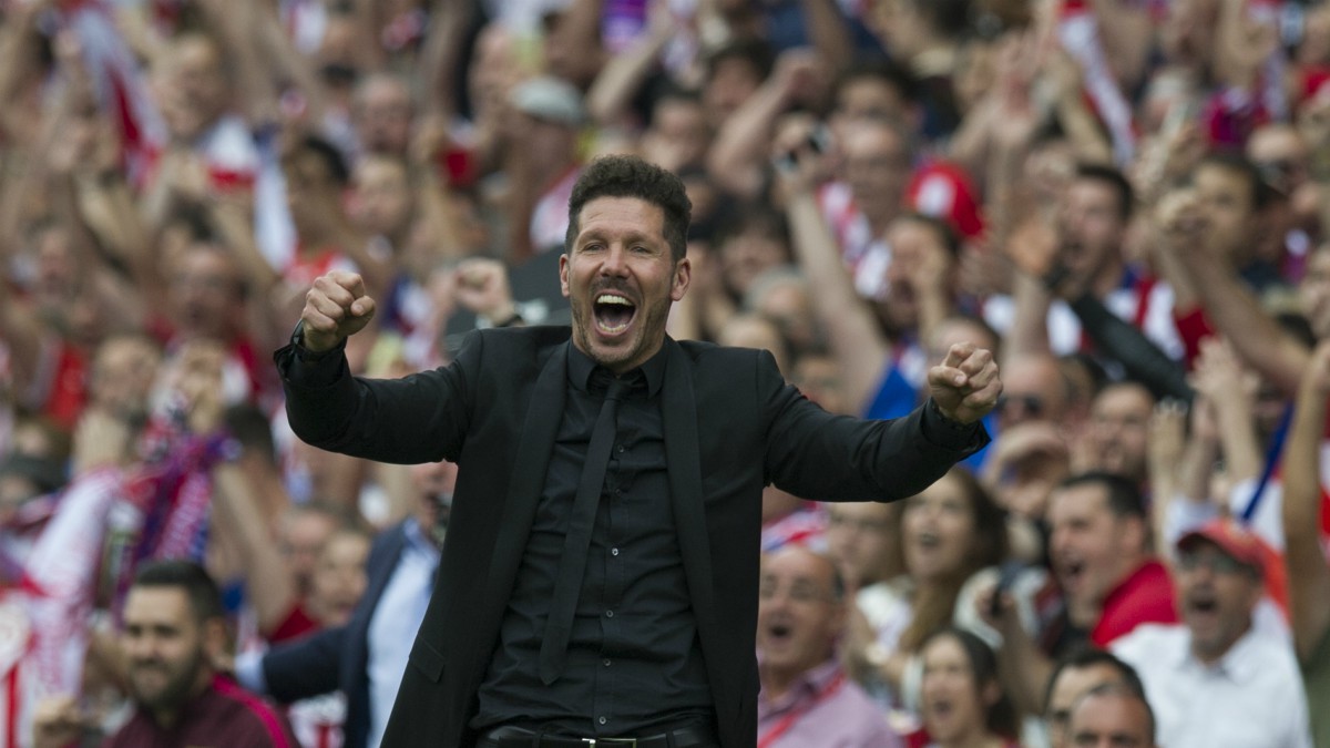 El Cholo Simeone en el último partido en el Vicente Calderón. (Getty)