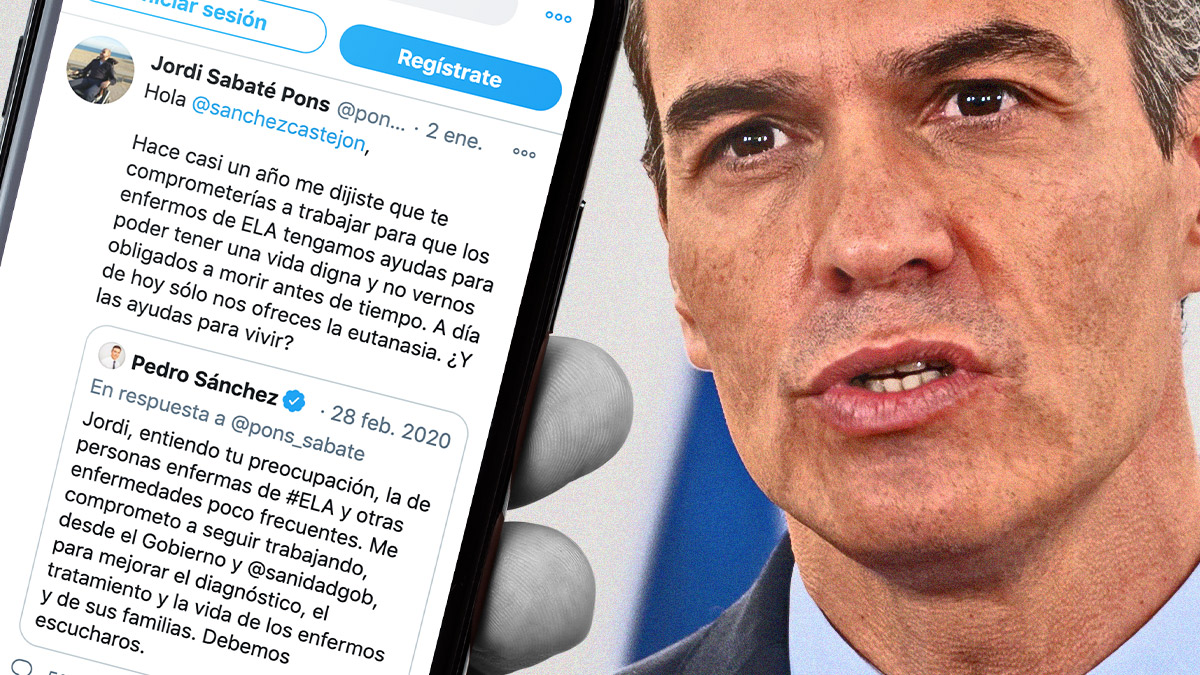 Un enfermo de ELA arremete contra Sánchez: «Sólo nos ofreces la eutanasia. ¿Y las ayudas para vivir?»