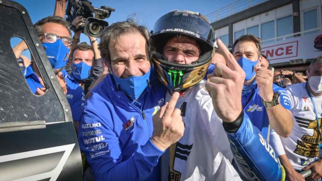 Davide Brivio y Joan Mir