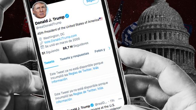 Twitter y Facebook suspenden temporalmente la cuenta de Trump tras los disturbios en el Capitolio