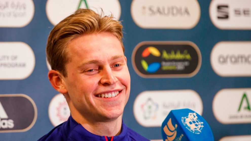 De Jong, en rueda de prensa. (EFE)