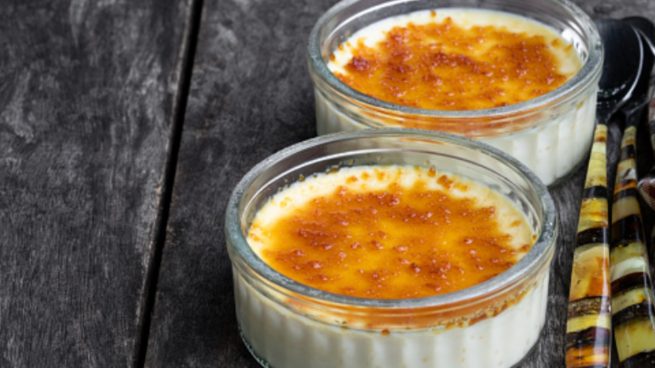 Receta de crème Brûlée de avena sin lactosa