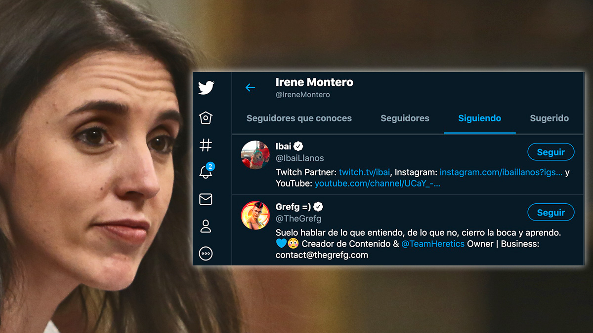 Irene Montero se apunta a la moda de los youtubers: empieza a seguir a Ibai y a TheGrefg