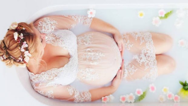 baño caliente embarazo