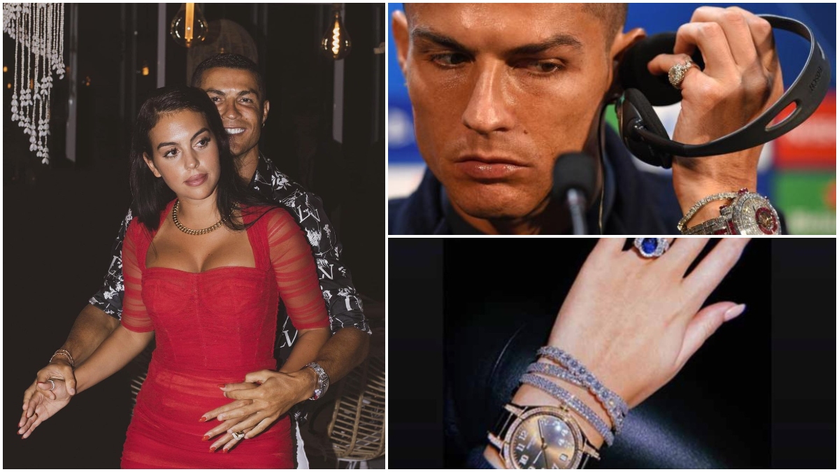 Cristiano Ronaldo, Georgina Rodríguez y alguna de sus joyas.