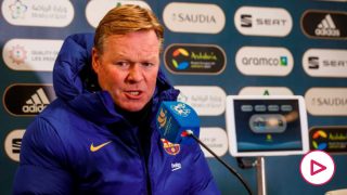 Ronald Koeman responde en rueda de prensa. (EFE)