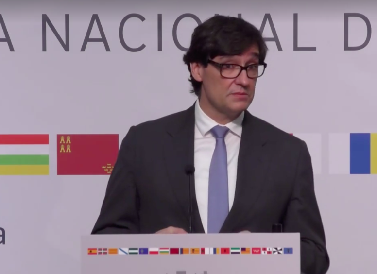 Salvador Illa, este miércoles, tras el Consejo Interterritorial de Sanidad en Sevilla.