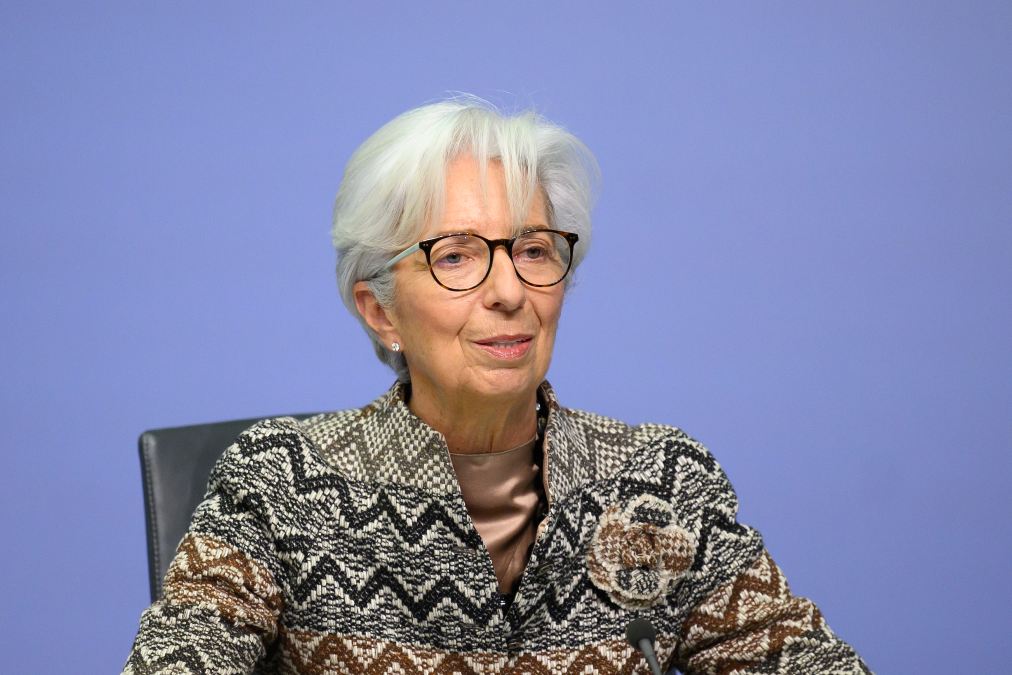 Christine Lagarde, presidenta del BCE, en Fráncfort