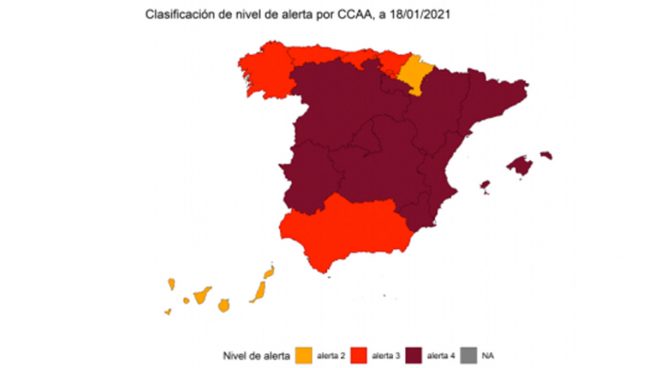 España contagios