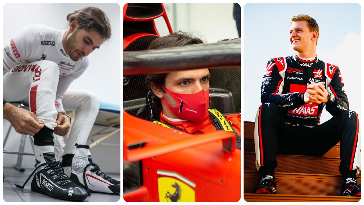 Antonio Giovinazzi, Carlos Sainz y Mick Schumacher.