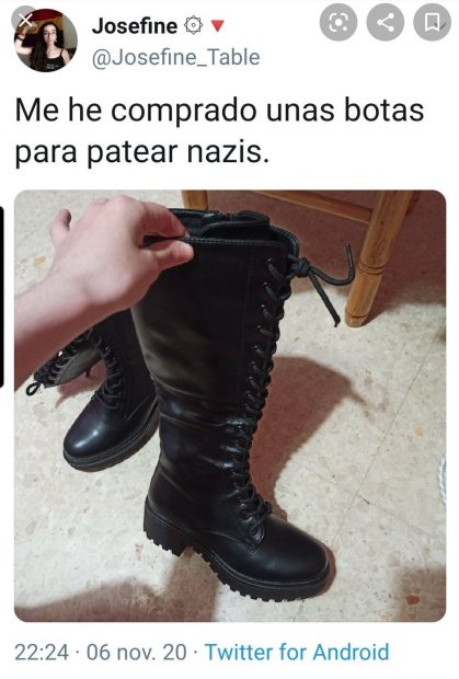 La nueva ‘intelectual’ de Pablo Iglesias: «Me he comprado unas botas para patear nazis»