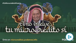 Montaje que ha lanzado Podemos para recaudar dinero.