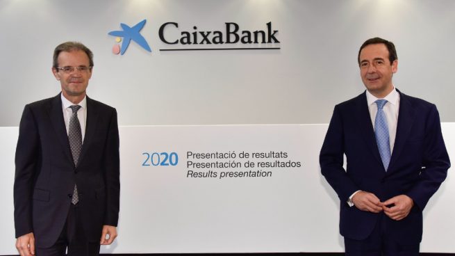 Jordi Gual y Gonzalo Gortázar, presidente y consejero delegado de Caixabank