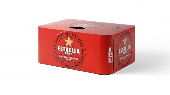 Estrella Damm elimina los plásticos decorados que envuelven los packs de latas