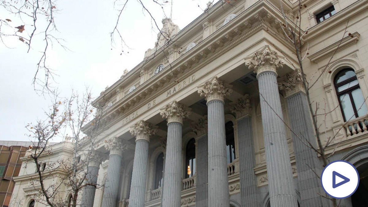 Fachada de la Bolsa de Madrid.