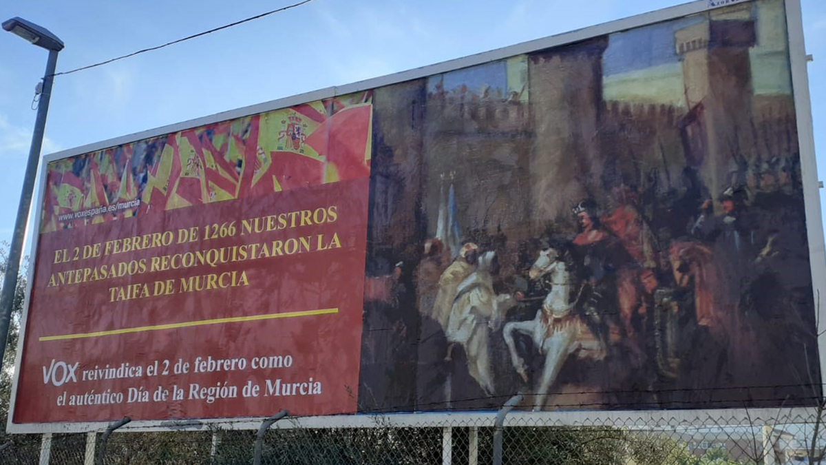 Cartel de Vox para reivindicar el 2 de febrero como Día de Murcia.
