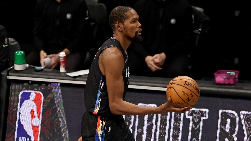 Kevin Durant, en el partido ante los Raptors. (Getty)