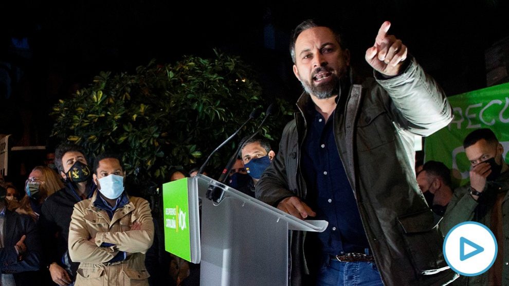 Abascal en el mitin de Hospitalet de Llobregat.