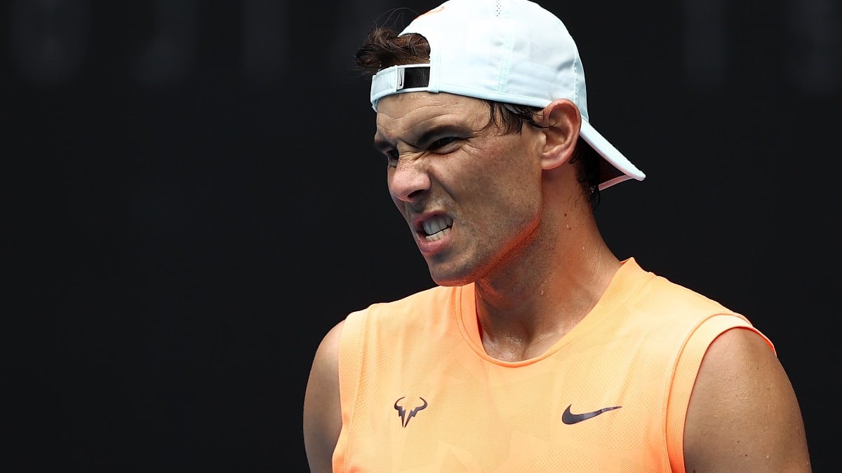 Nadal, durante un entrenamiento en Melbourne. (Getty)