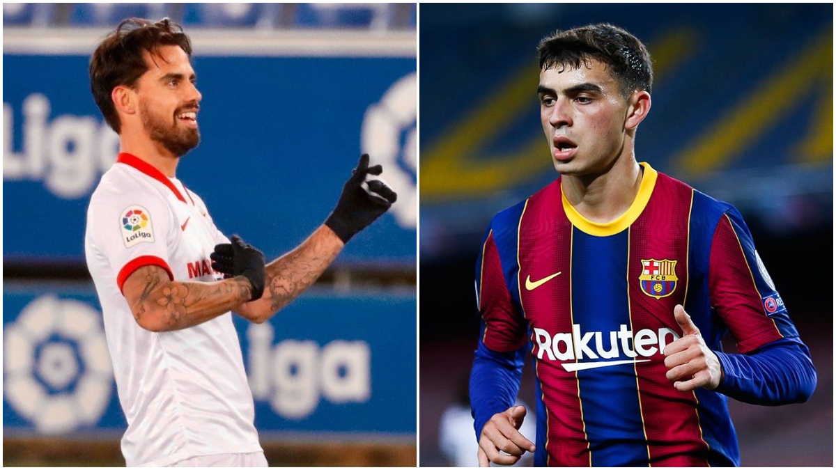Suso y Pedri (EFE).