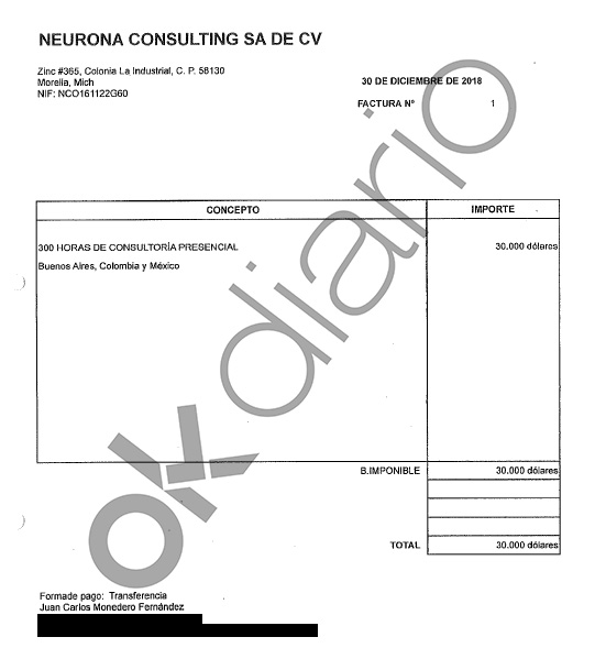 La UDEF entrega al juez una «factura falsa» de Neurona a Monedero por 26.200 €