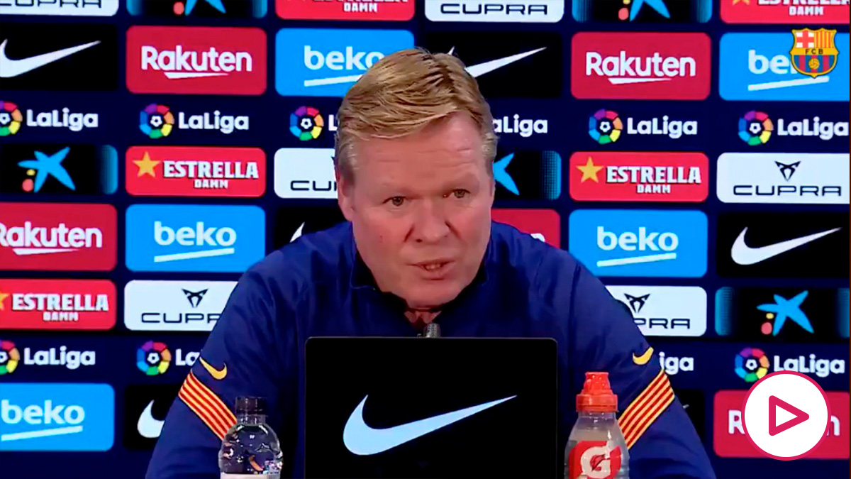 Ronald Koeman en rueda de prensa.
