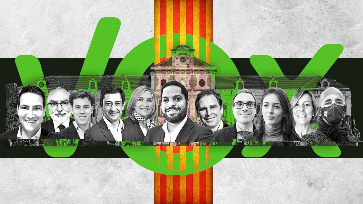 Los 11 diputados de Vox en el Parlament.