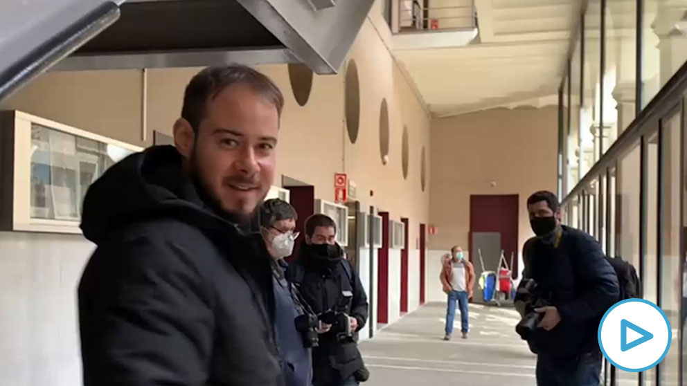 El rapero Pablo Hasel en la Universidad de Lérida.
