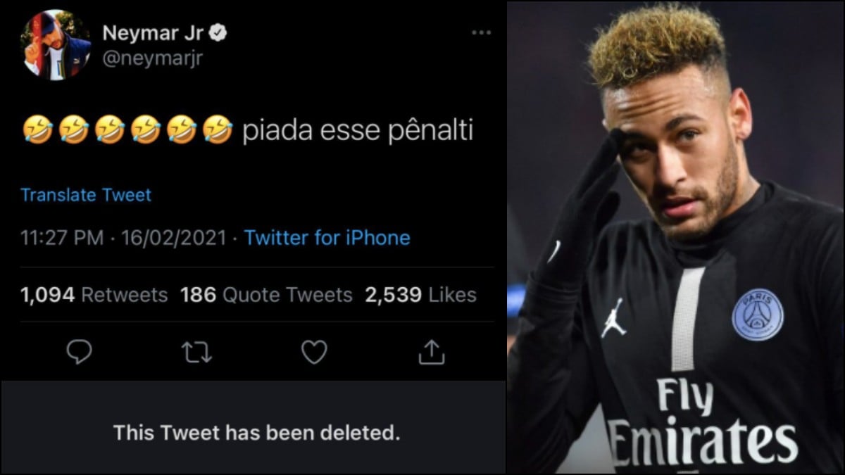 Neymar se enfadó en redes sociales.