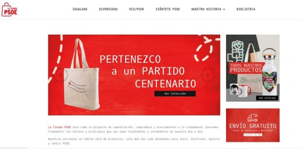 El PSOE regala preservativos «exclusivos» por cada producto que vende en su tienda