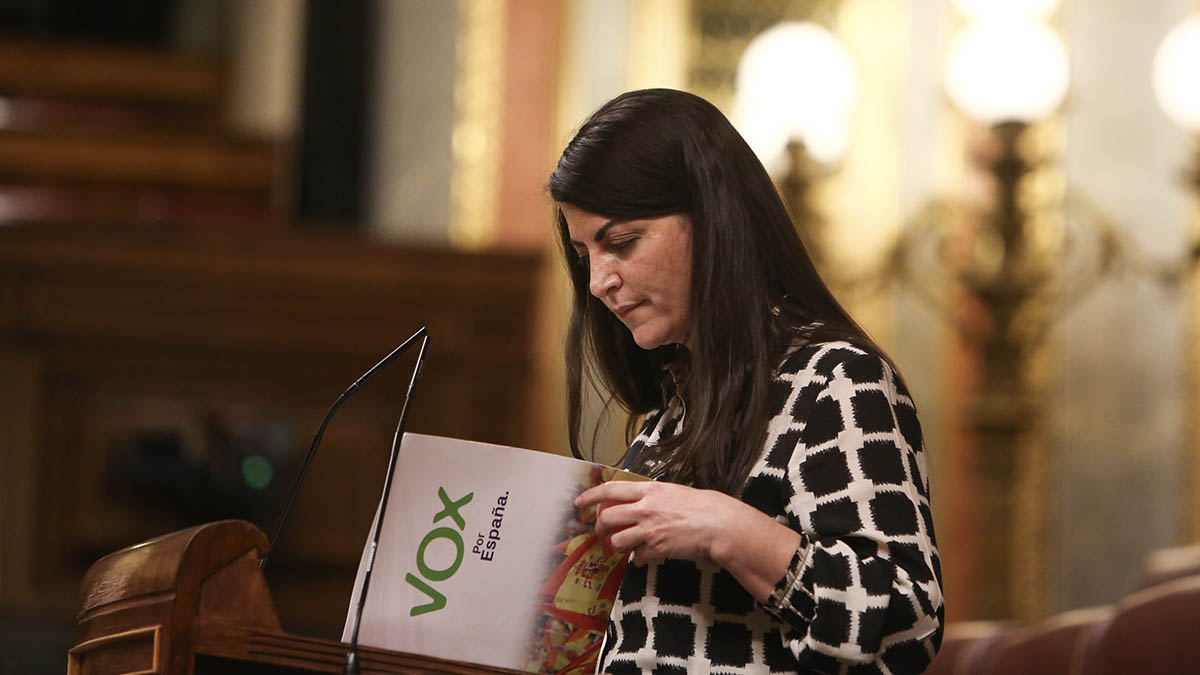 La portavoz de VOX en el Congreso, Macarena Olona.