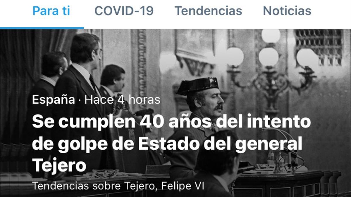 Twitter asciende a general al teniente coronel Tejero.