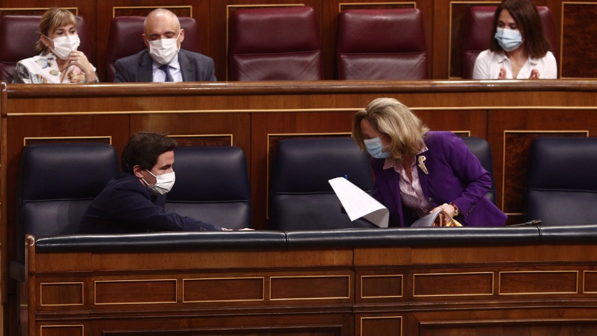 Nadia Calviño, en el Congreso