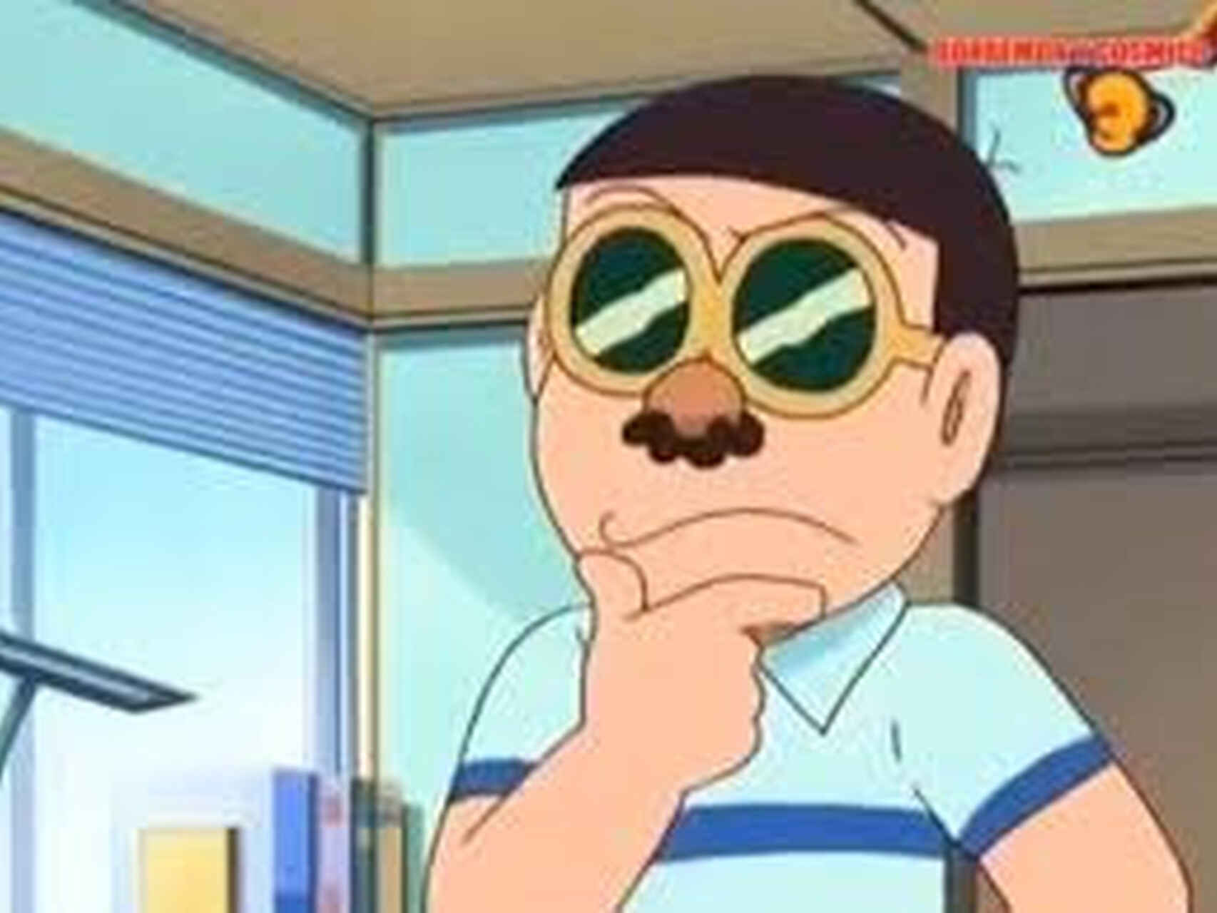 Imaginan a Nobita, en alusión a Bartomeu, disfrazándose para pasar desapercibido.