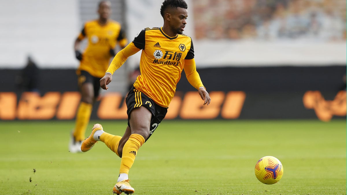 Semedo, ex del Barcelona, durante un partido con el Wolverhampton (Getty)