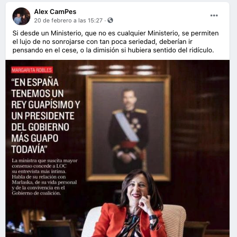 Un cargo del PSOE de León llama «monguer» a la infanta Elena y pide «guillotina» para los Borbones