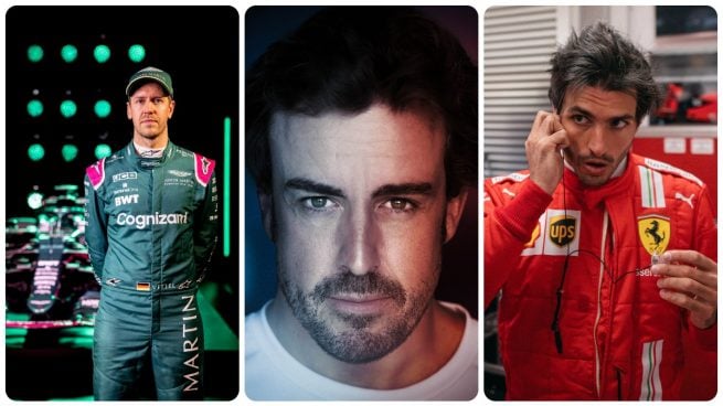 Vettel, Fernando Alonso y Carlos Sainz