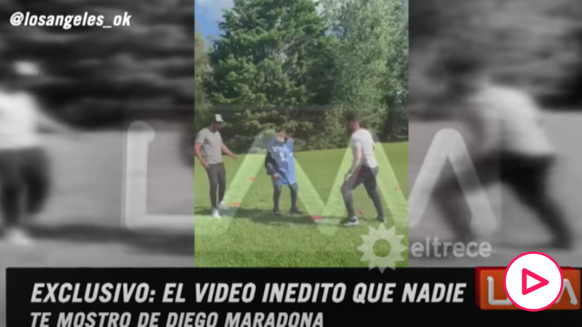 Maradona, haciendo deporte en sus últimos días.