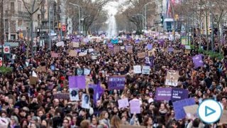 Manifestación del 8M (Día Internacional de la Mujer), en Barcelona a 8 de marzo de 2020. Foto: EP