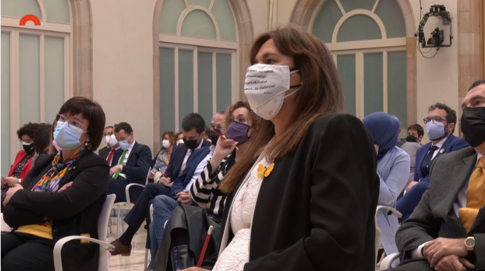 Laura Borràs, tras ser elegida presidenta del Parlament