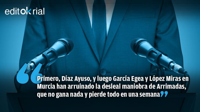 Magistral contraataque político de García Egea y López Miras