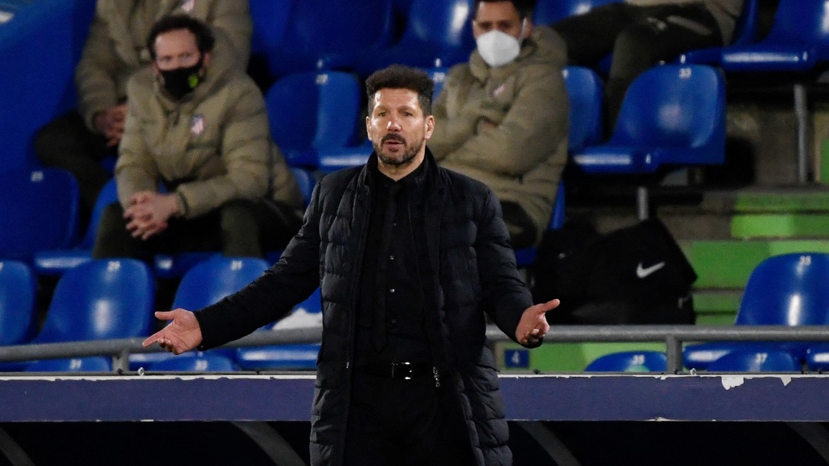 El Cholo Simeone durante el Getafe-Atlético de Madrid. (AFP)