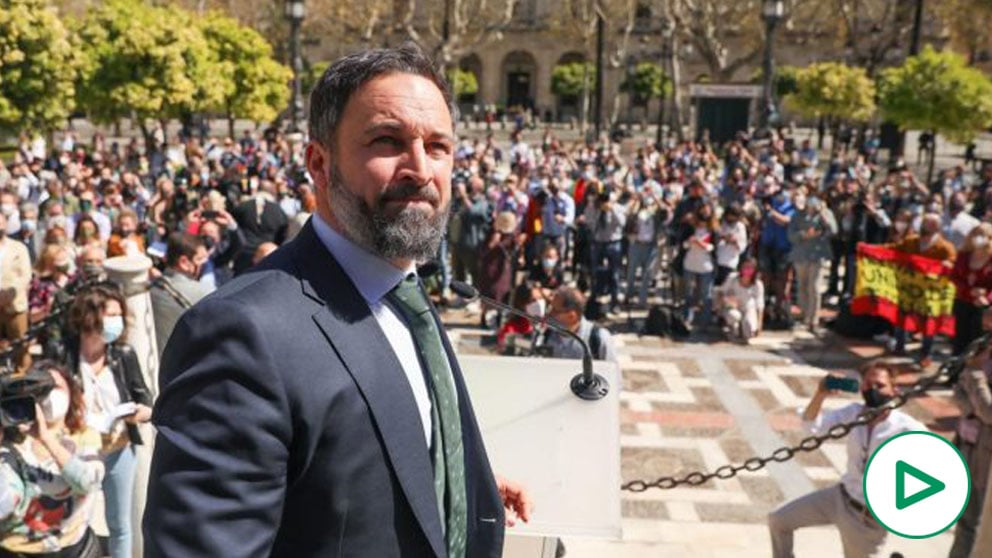 Santiago Abascal, en el acto coartado en Sevilla: «Iglesias, no eres Superman»