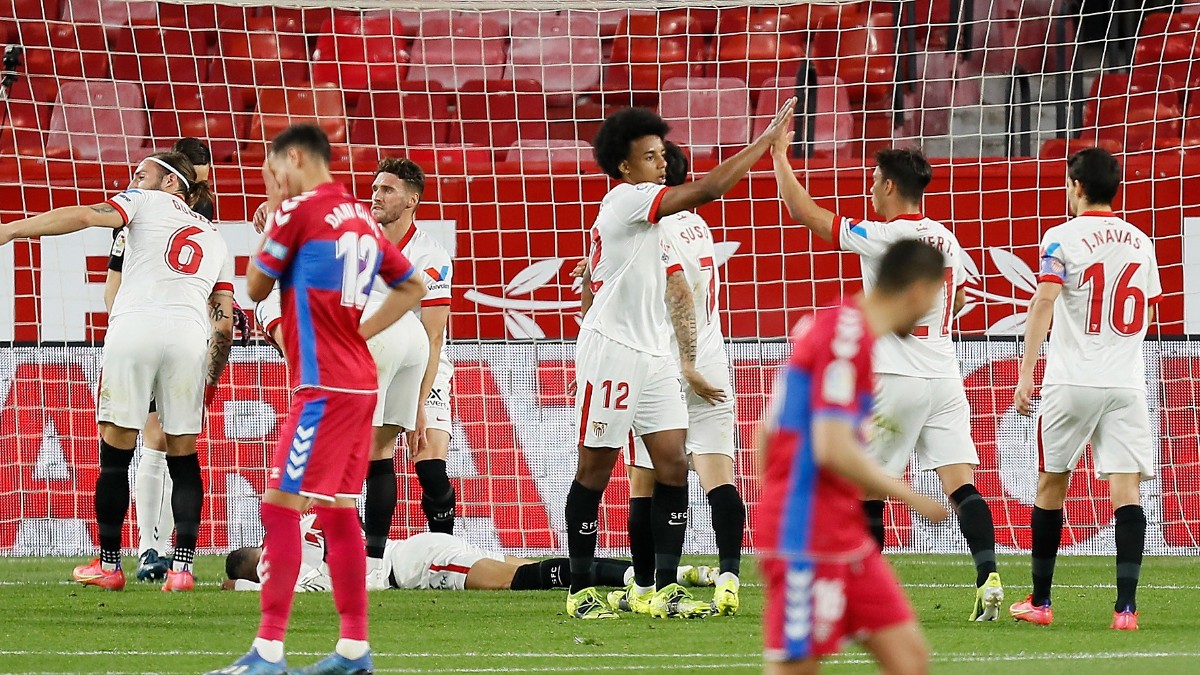 El Sevilla venció al Elche en el Pizjuán. (EFE)