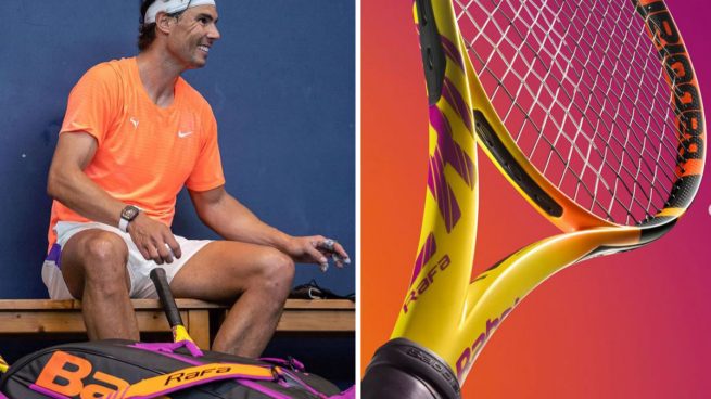 Rafa Nadal presenta su nueva y espectacular raqueta para volver en la gira de tierra batida