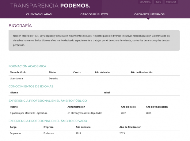 Rafa Mayoral enchufa a su novia como jefa de prensa de Podemos y redactora del diario de Dina