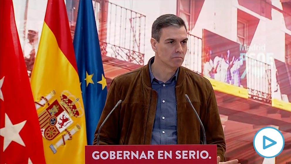El presidente del Gobierno, Pedro Sánchez, presentando a Gabilondo como cabeza de lista del PSOE al 4M.