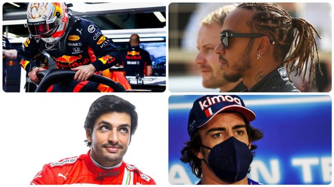 Verstappen, Hamilton, Sainz y Alonso