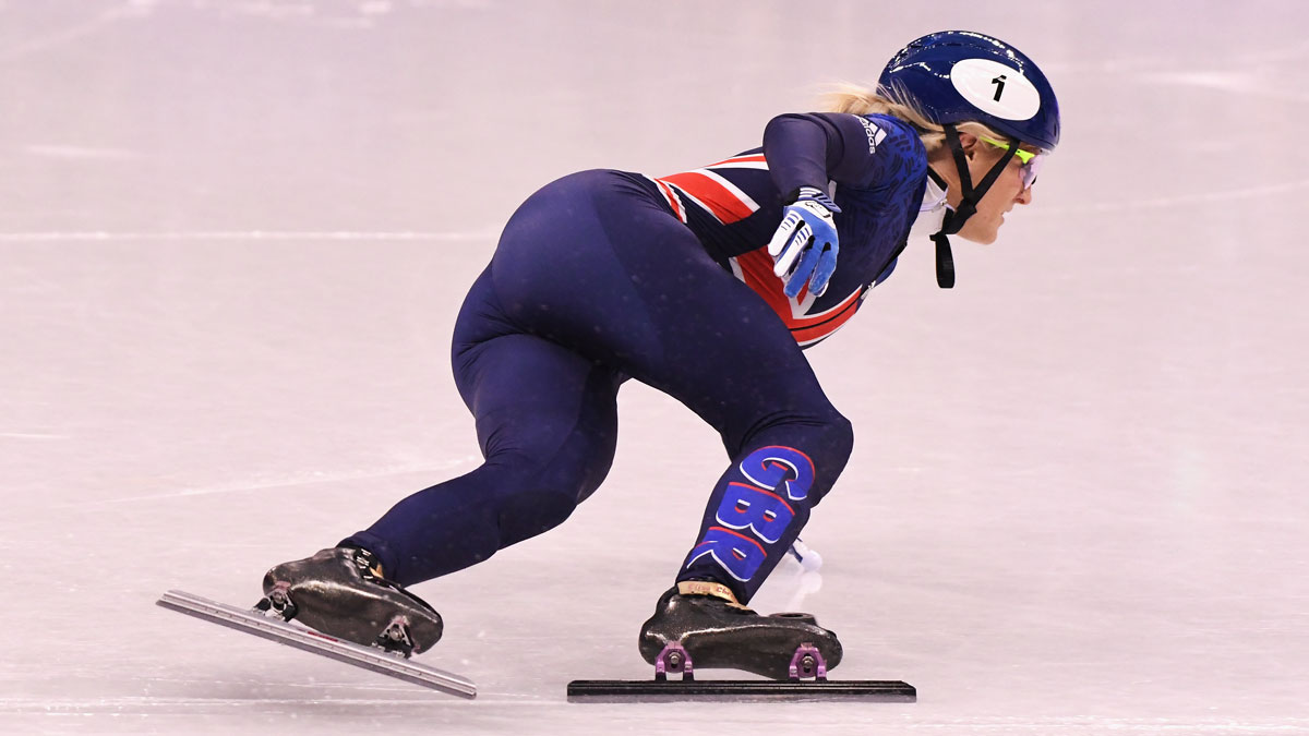 Elise Christie, patinadora de velocidad de Reino Unido (Getty)