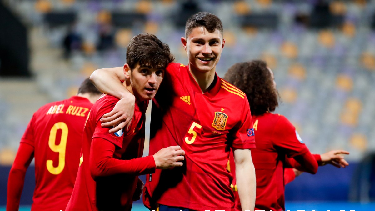 España celebra un gol ante Eslovenia. (RFEF)